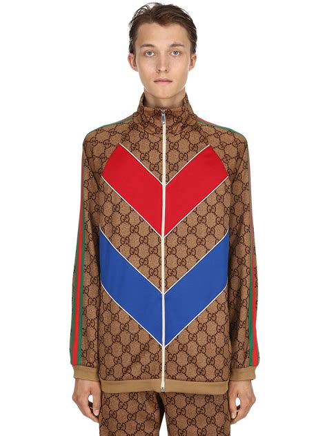 gucci / gg supreme logo zip-up jacket|Gucci GG Supreme Silk Jacket .